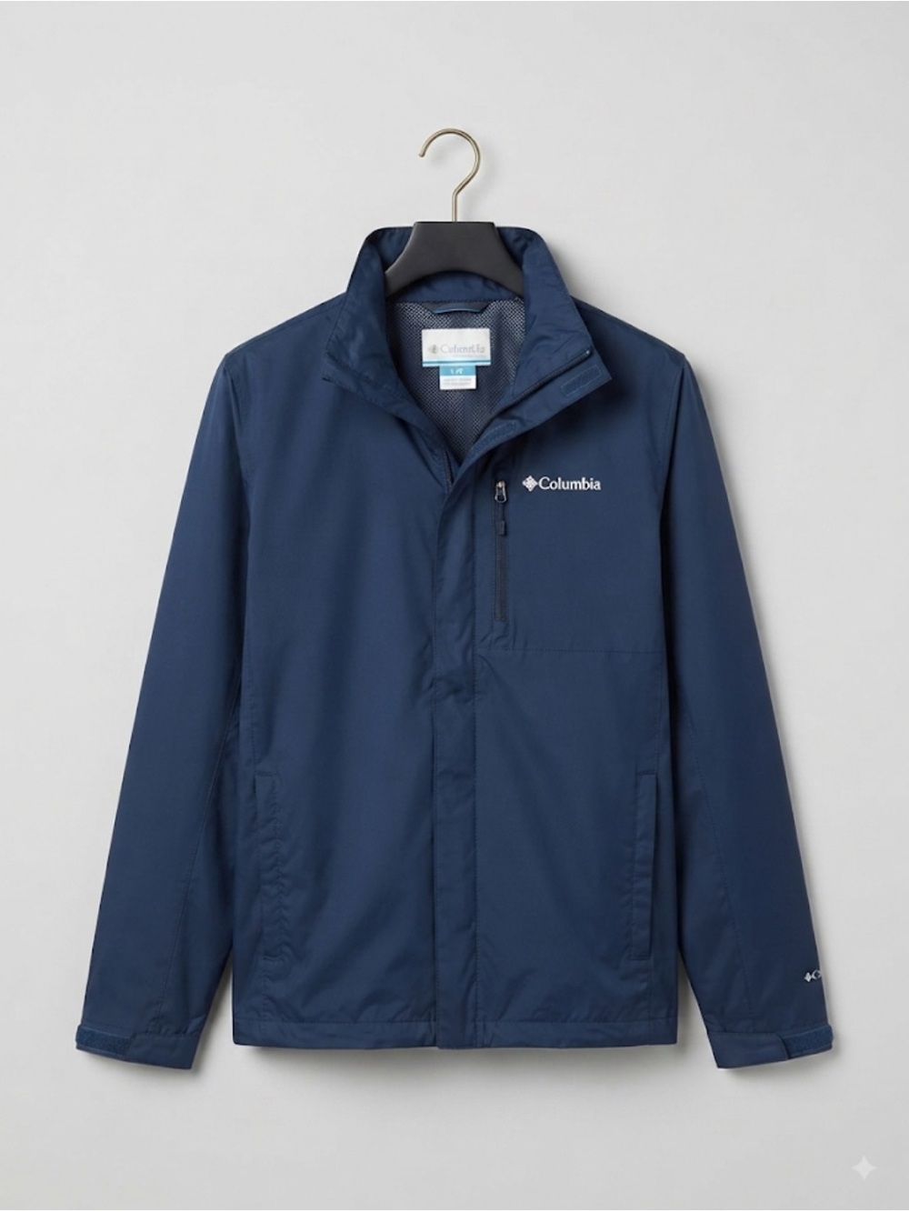 Columbia Navy Blue Lightweight Windbreaker Jacket Size S